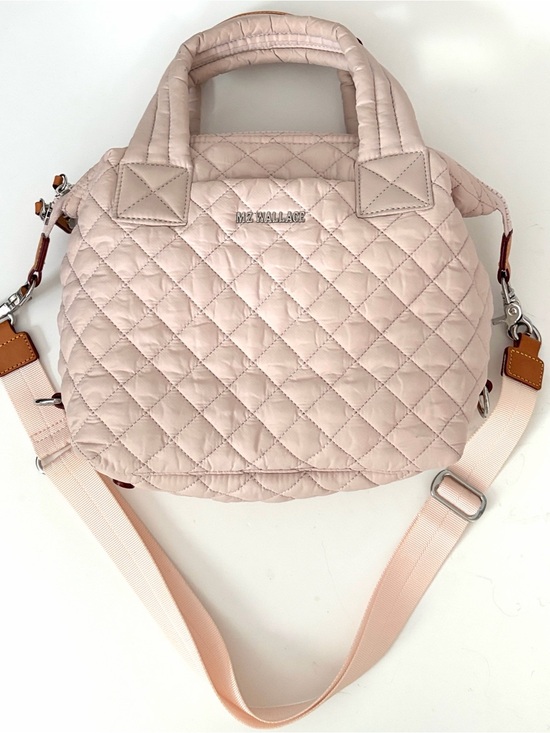MZ Wallace Handbags - MZ Wallace Small Sutton Deluxe Tote Bag Crossbody Pale Pink